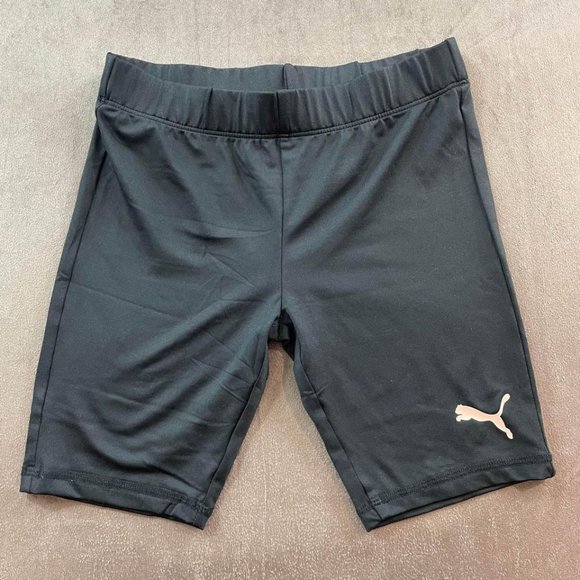 Girls Sporty Black and Pink Puma Shorts Size Medium / Size 8 (SKU: 37G, 38G) - Picture 2 of 3